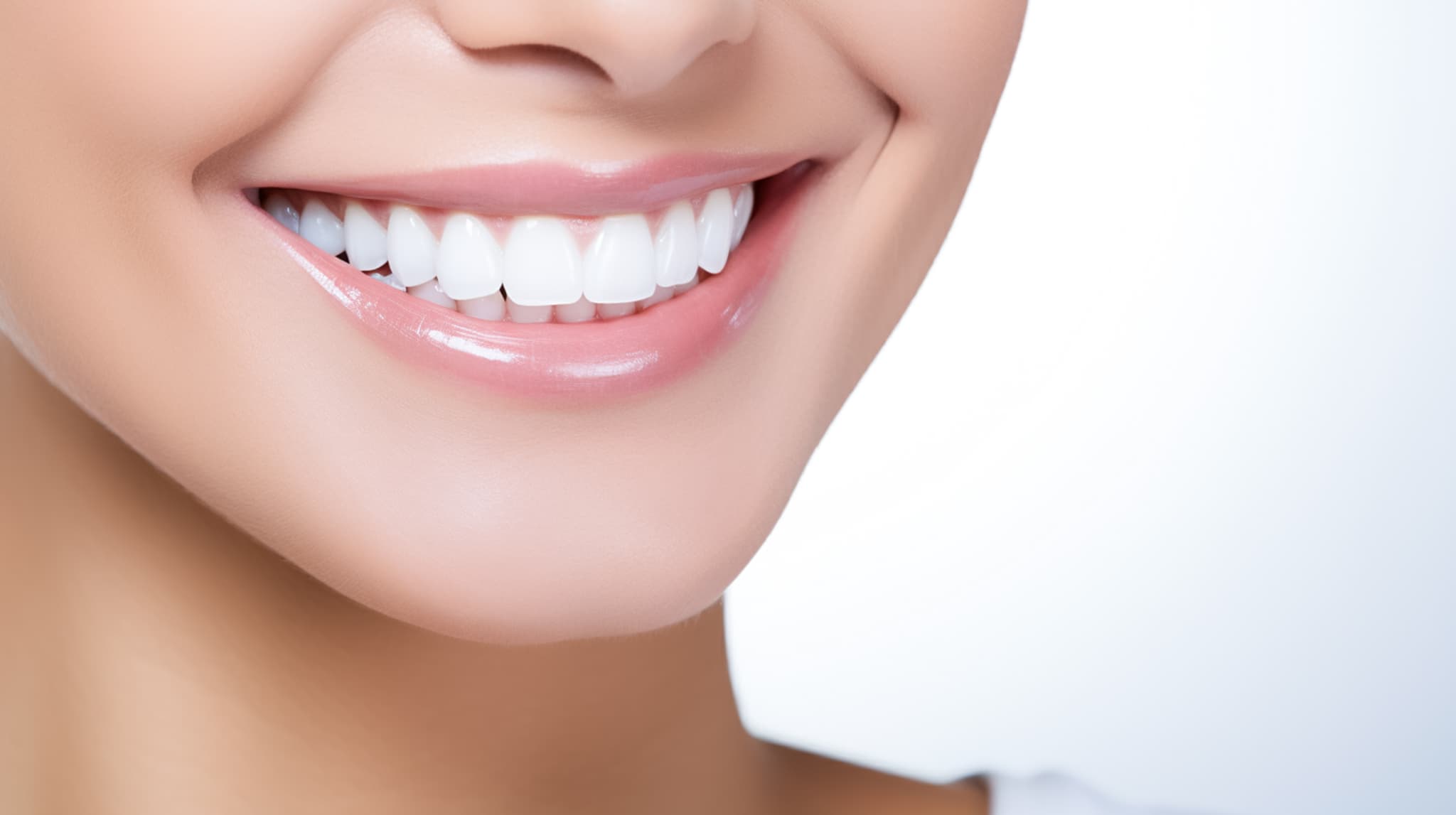 白い歯を見せて笑う女性