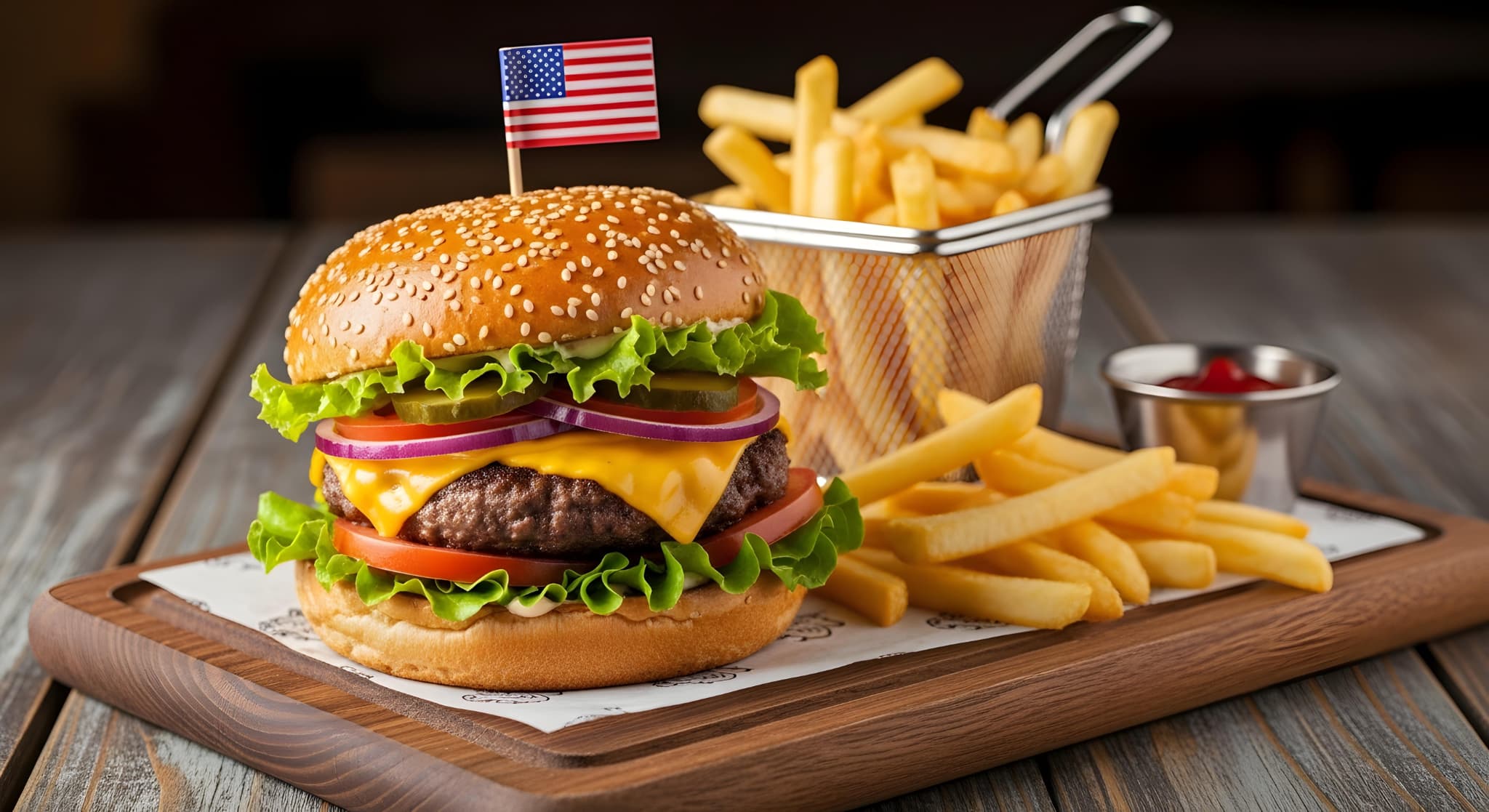 アメリカのハンバーガー