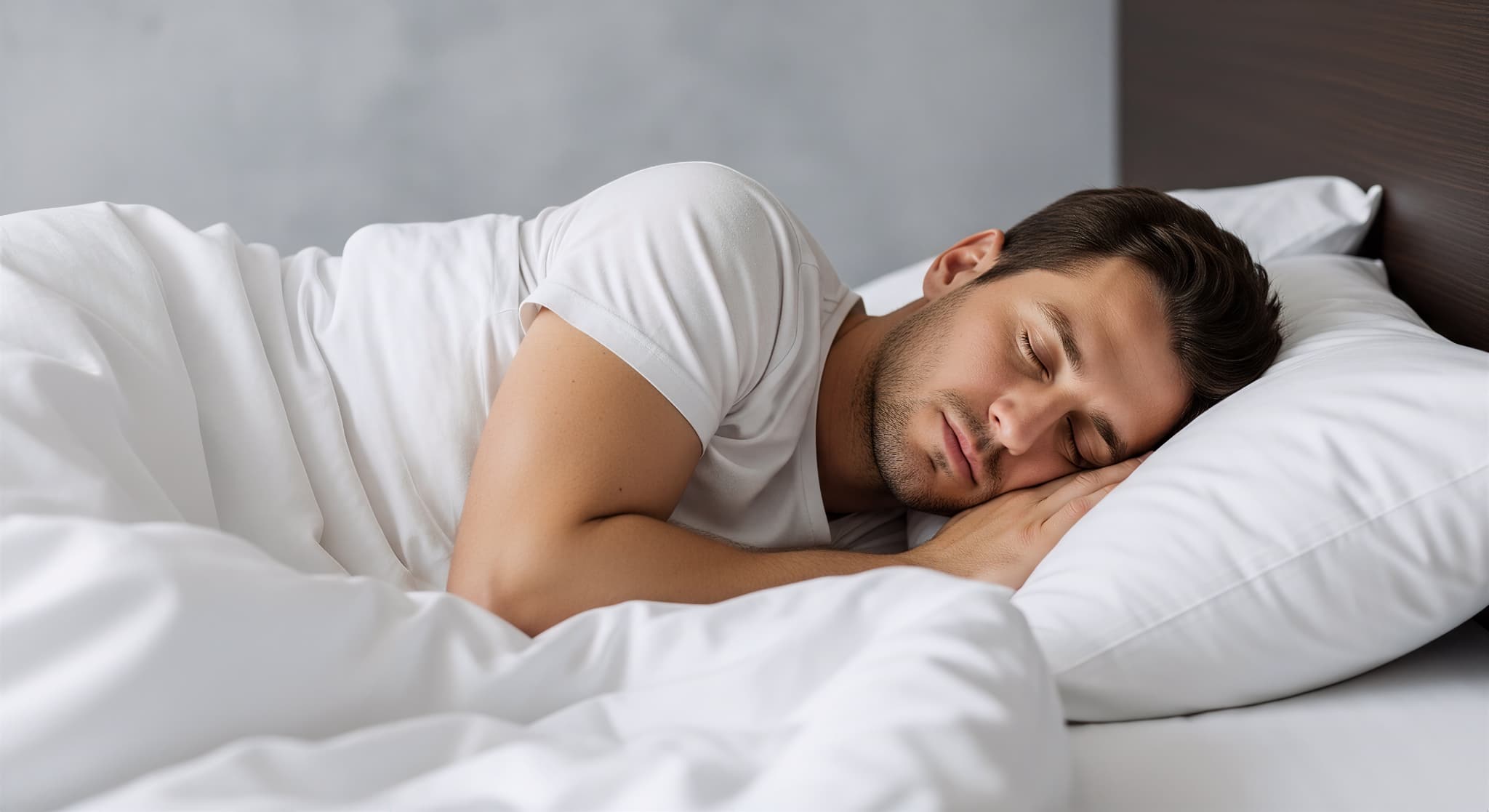 眠る男性